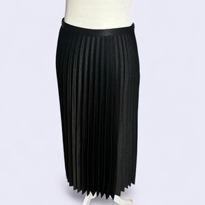 Zara Black Pleated Midi Skirt